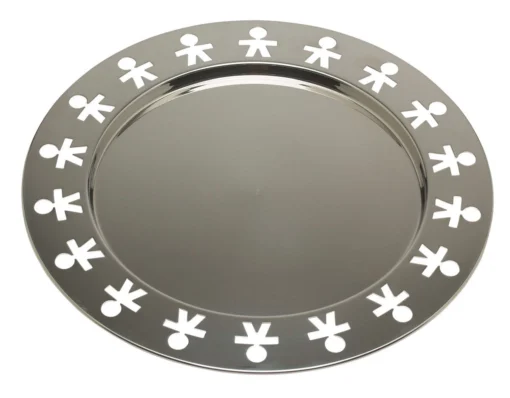 Alessi Girotondo Dienblad ø 40 Cm Hoogte 1,4 Cm Rvs -Keukenbenodigdheden Korting Winkel 6386 59953 1