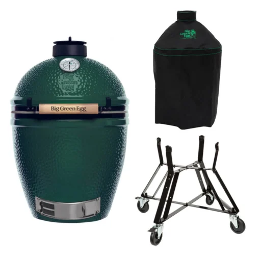 Big Green Egg Large Barbecue ø 47 Cm Keramiek Groen Met Onderstel En Hoes -Keukenbenodigdheden Korting Winkel bge hoofd 2 large nest cover