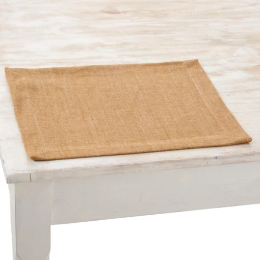 Charvet PEPITE Placemat 48 X 35 Cm Linnen Roestgeel/beige -Keukenbenodigdheden Korting Winkel charvet pepite placemat 48 x 35 cm linnen roestgeel beige