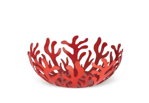 Alessi Mediterraneo Fruitschaal ø 21 Cm Rvs Rood -Keukenbenodigdheden Korting Winkel esi01 21 r 01