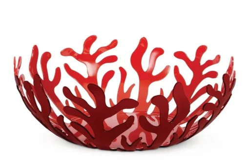 Alessi Mediterraneo Fruitschaal ø 29 Cm Rvs Rood -Keukenbenodigdheden Korting Winkel esi01 29 r 01