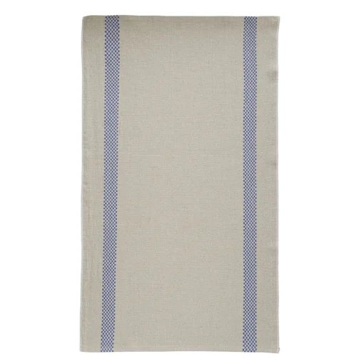 Charvet LUSTRUCRU Theedoek 75 X 45 Cm Linnen Beige/blauw Geblokt -Keukenbenodigdheden Korting Winkel lustucru bleu