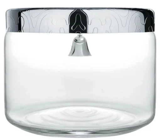 Alessi Dressed Koektrommel ø 19 Cm Rvs Glas -Keukenbenodigdheden Korting Winkel mw29 01