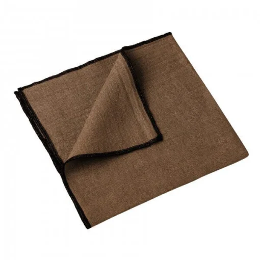 Haomy Letia Tafelloper 50 X 145 Cm Linnen Bruin -Keukenbenodigdheden Korting Winkel napkin 12 1