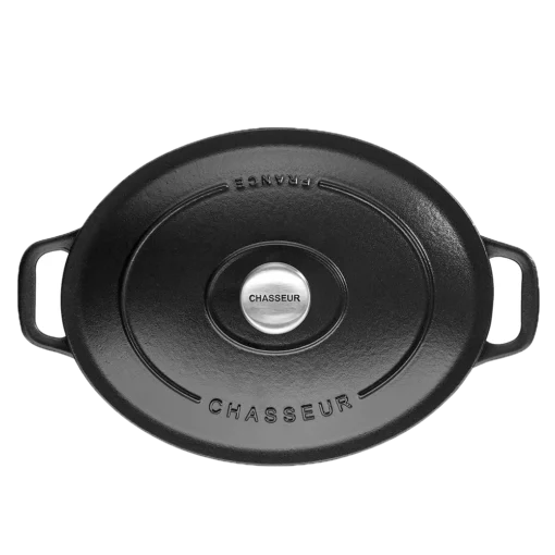 Chasseur Braadpan Ovaal 5 Liter ø 29 Cm Gietijzer Mat Zwart -Keukenbenodigdheden Korting Winkel oval casserole black01