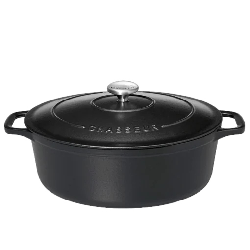 Chasseur Braadpan Ovaal 5 Liter ø 29 Cm Gietijzer Mat Zwart -Keukenbenodigdheden Korting Winkel oval casserole black03