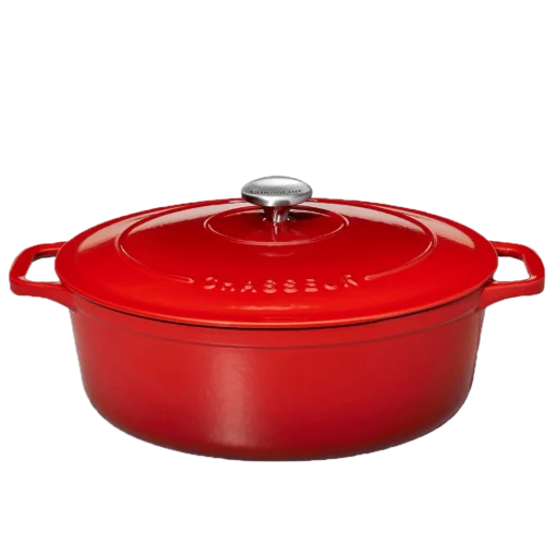 Chasseur Braadpan Ovaal 5 Liter ø 29 Cm Gietijzer Rood -Keukenbenodigdheden Korting Winkel oval casserole rubis03