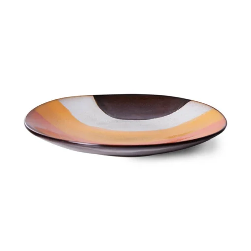 HK Living 70's ACE7180 Retro Wave Side Plate ø 22 Cm Aardewerk 2 Stuks -Keukenbenodigdheden Korting Winkel retro2 1