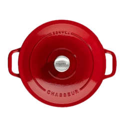 Chasseur Braadpan 4 Liter ø 24 Cm Gietijzer Rood -Keukenbenodigdheden Korting Winkel round casserole rubis01