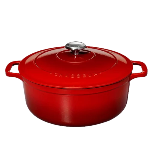 Chasseur Braadpan 4 Liter ø 24 Cm Gietijzer Rood -Keukenbenodigdheden Korting Winkel round casserole rubis02