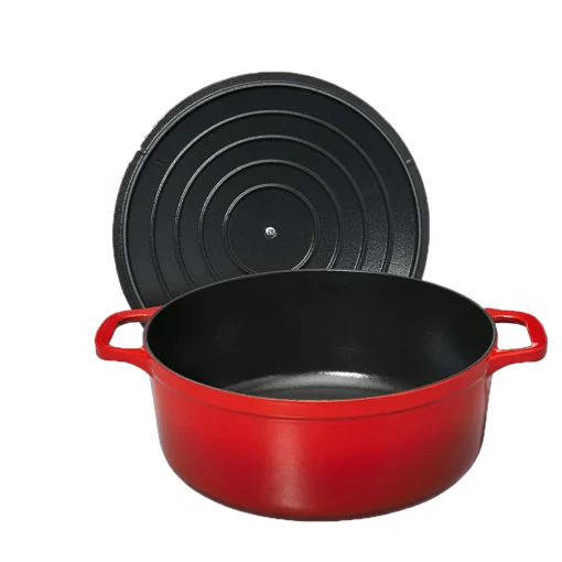 Chasseur Braadpan 4 Liter ø 24 Cm Gietijzer Rood -Keukenbenodigdheden Korting Winkel round casserole rubis03