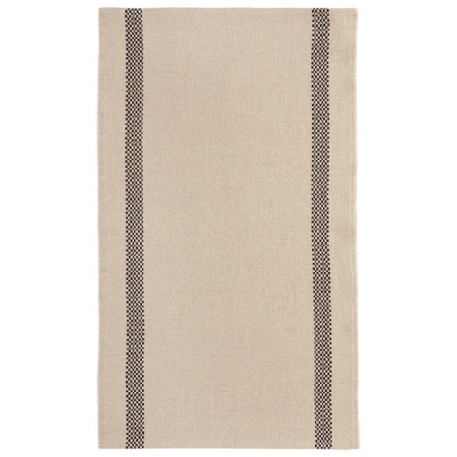 Charvet LUSTRUCRU Theedoek 75 X 45 Cm Linnen Beige/zwart Geblokt -Keukenbenodigdheden Korting Winkel t lustucru noir 1